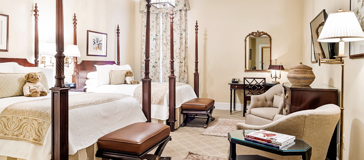 Charleston hotel room deluxe with two queen beds Charleston hotel room double queen beds
