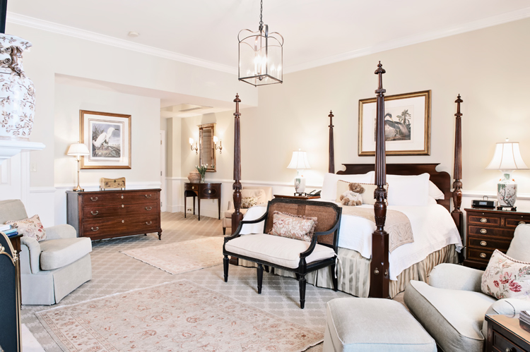 Charleston hotel room with working fireplace Inside one of our Premier King Luxury Hotel Rooms