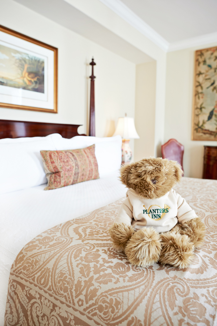 Hotel with a Teddy Bear Mascot Boutique Charleston Hotel Room