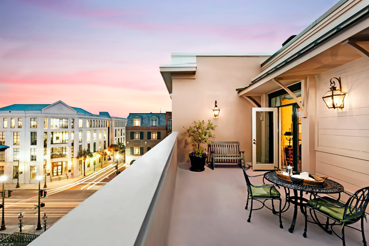 Charleston hotel room with private terrace